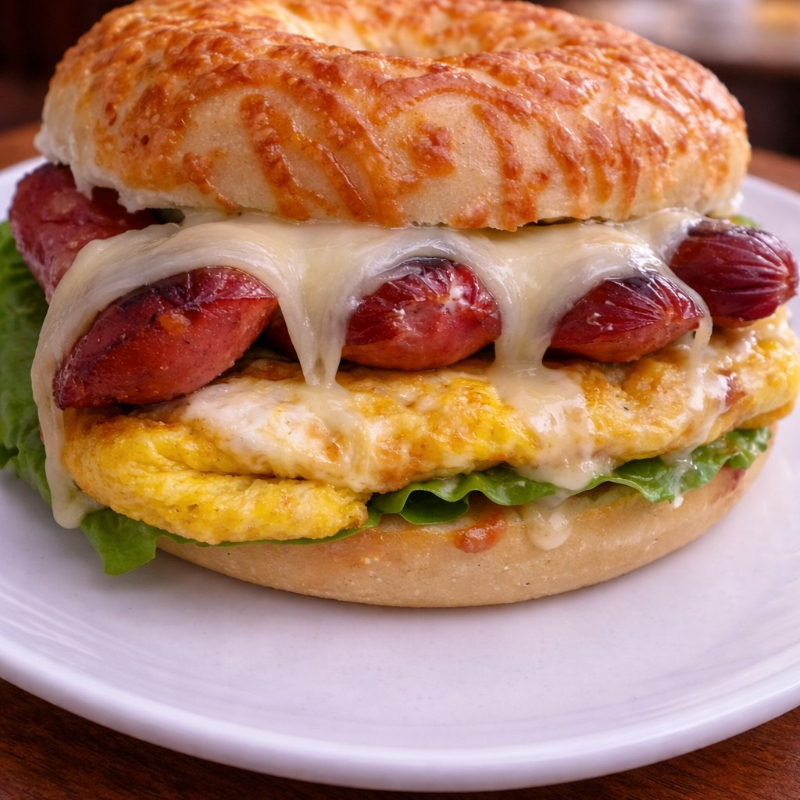 Bagel de Salchicha de Res