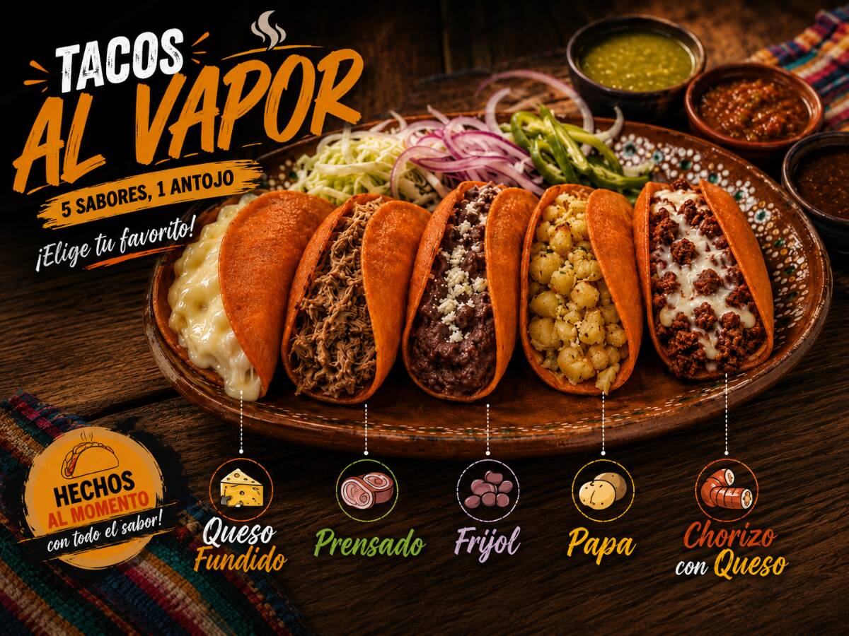 Tacos al vapor Los Garcia