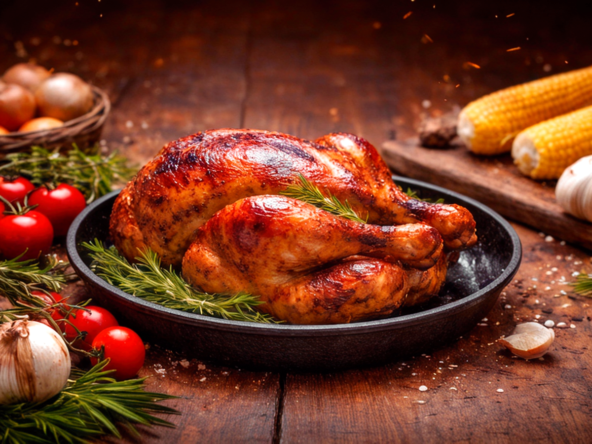 Frango Assado Aqui Tem Sabor