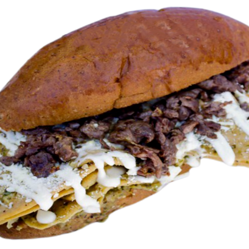 Torta de Chilaquiles con Arrachera