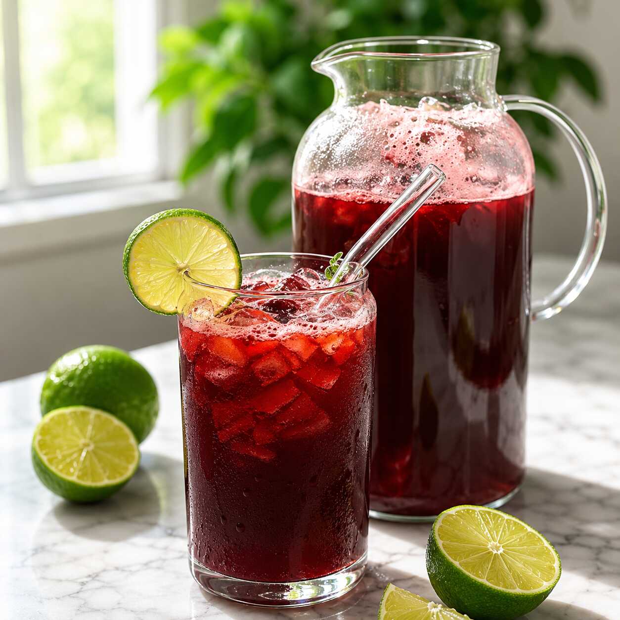 Agua Fresca Natural De Jamaica