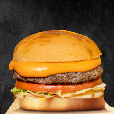 Hambúrguer Caseiro de 80g, Cheddar Cremoso, Alface Fresca e Tomate Suculento No Pão Macio Para Um Sabor Irresistível Que Derrete Na Boca!