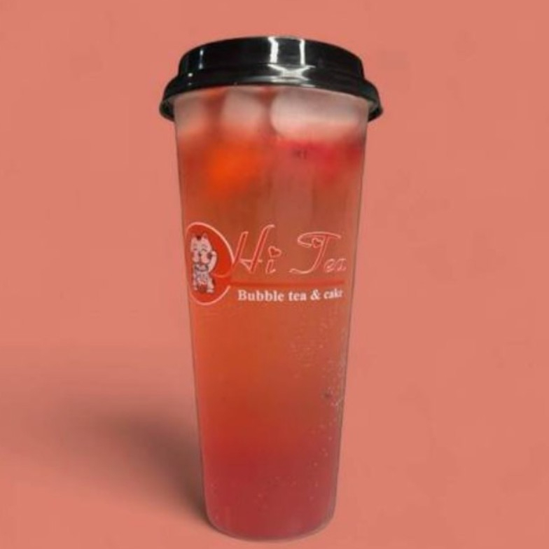 Bebida Bubble Tea Fruta Natural con Té Verde