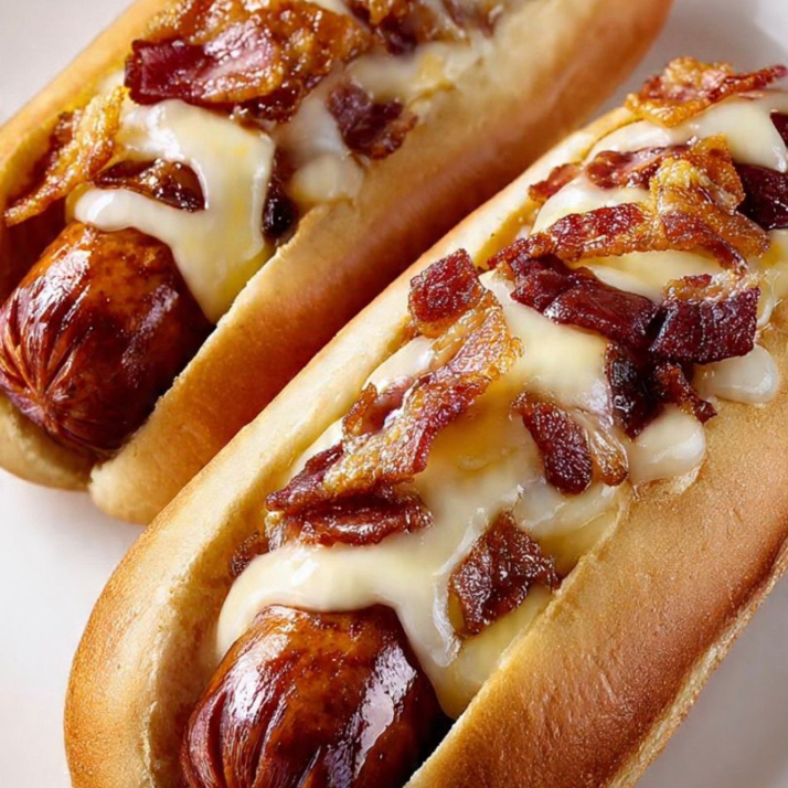 Dogo con tocino y queso