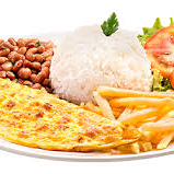 Acompanha, arroz, frijão, fritas e salada