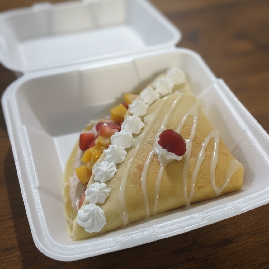 Crepa Queso Phialdelphia con 2 Frutas