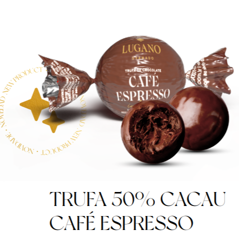 Trufa de chocolate 50% cacau com recheio de café 14g