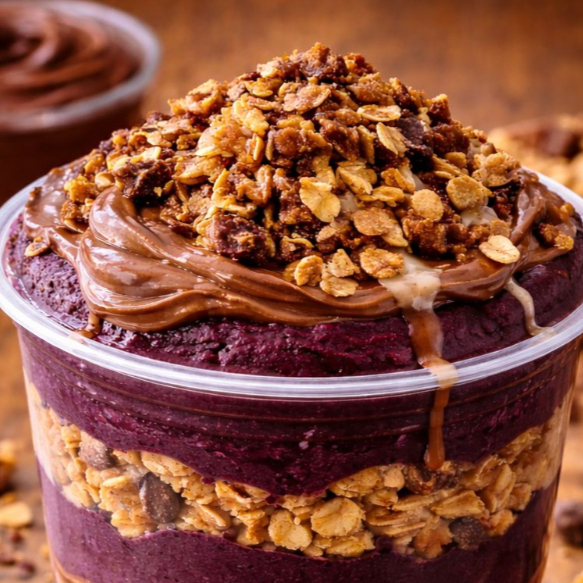 500ml Açaí Tradicional + Creme de Avelã + Granola