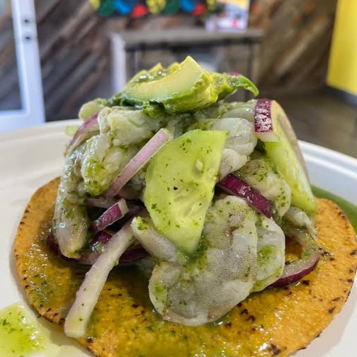 TOSTADA DE AGUACHILE VERDE