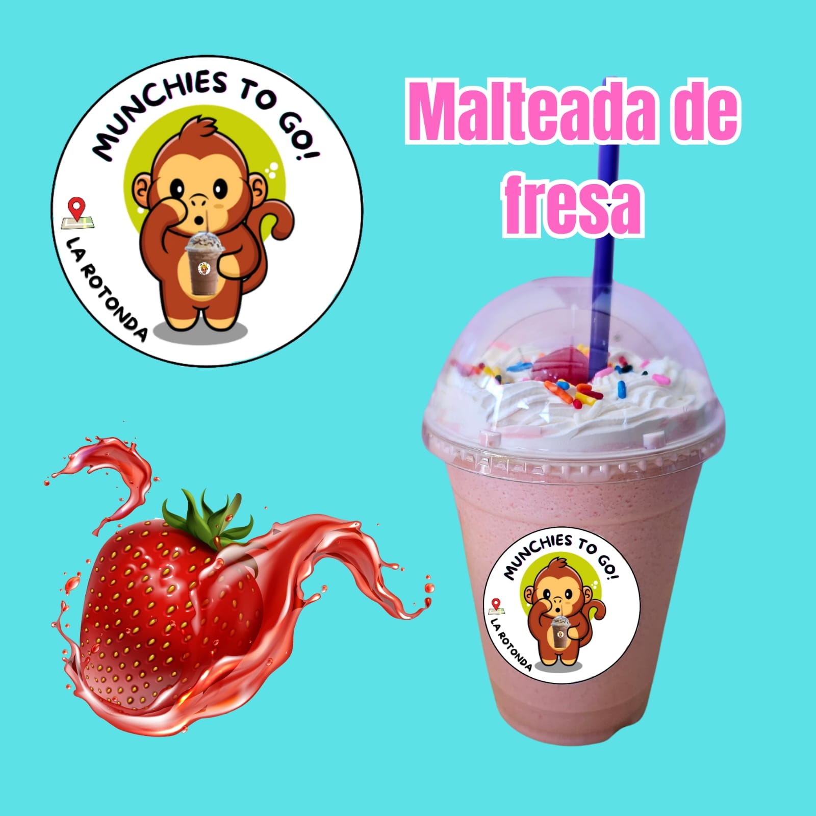 Malteada de Fresa
