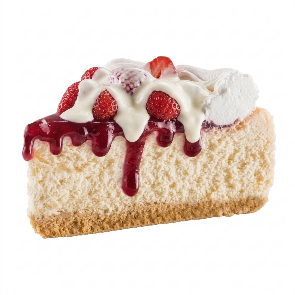 Rebanada de Chessecake con Fresas