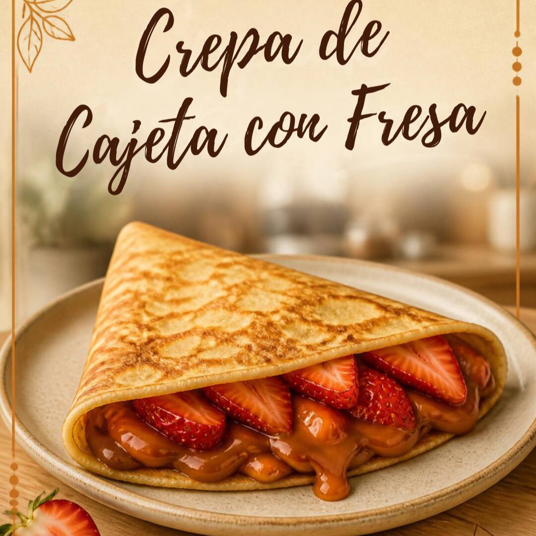 Plátano o Fresa con Cajeta