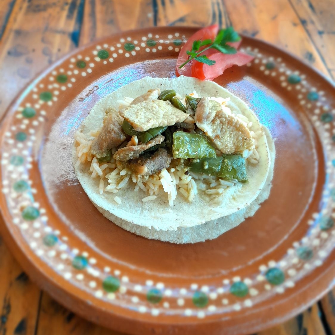 Taco de Chuleta con Nopales