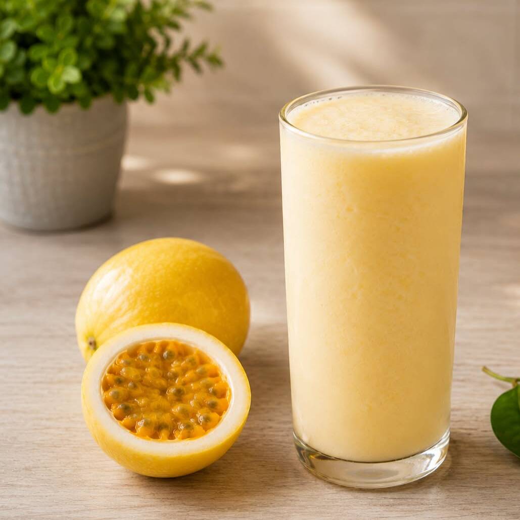 O sabor marcante do maracujá combinado com a cremosidade do leite, uma mistura suave e deliciosa.