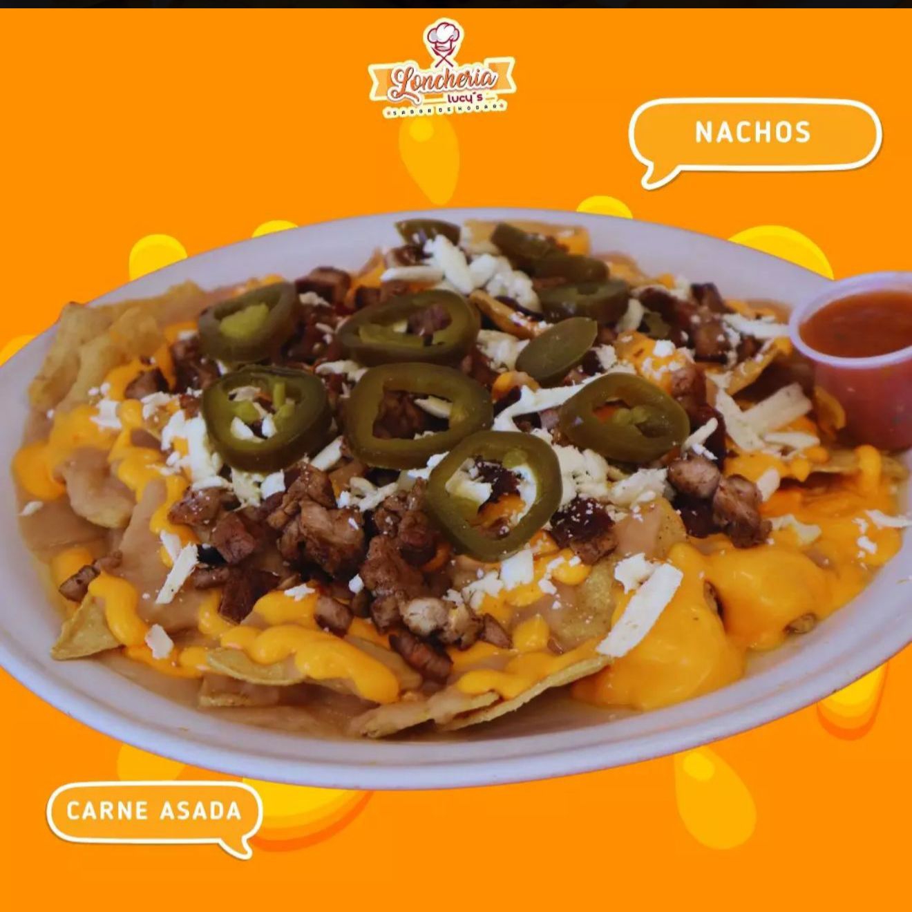 Nachos con Asada