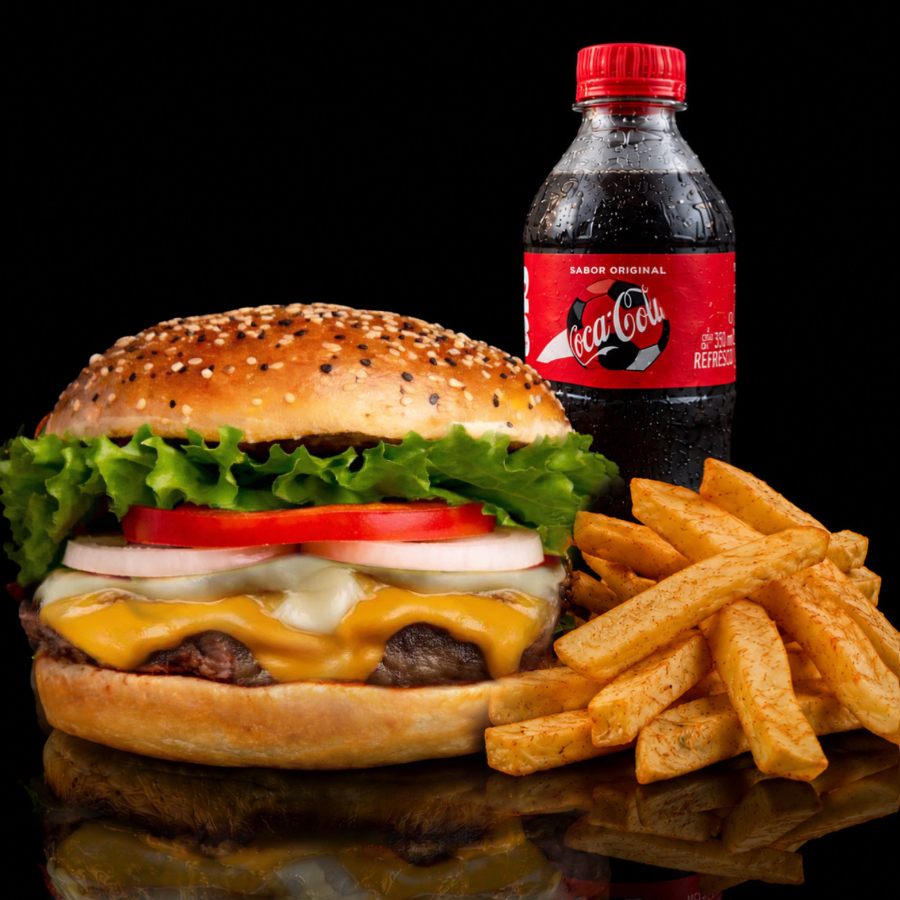 Combo - Cheeseburger+Papas Con Especias+Refresco