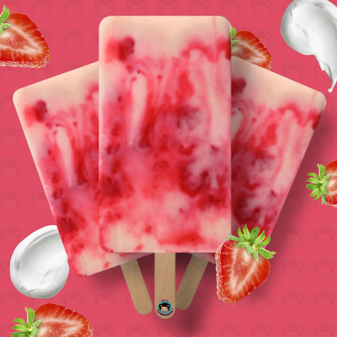 Paleta de Fresas con Crema