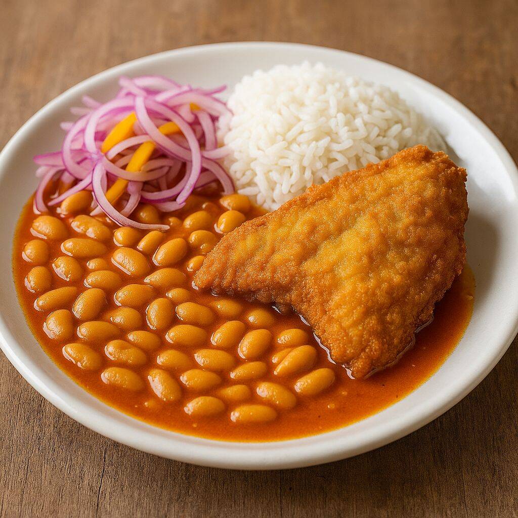 Pallares con Pescado Frito & Sopa