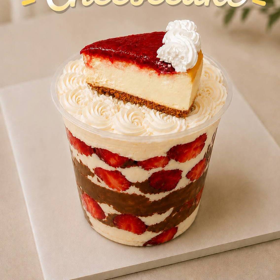 Fresas con Crema Frosting Queso Crema