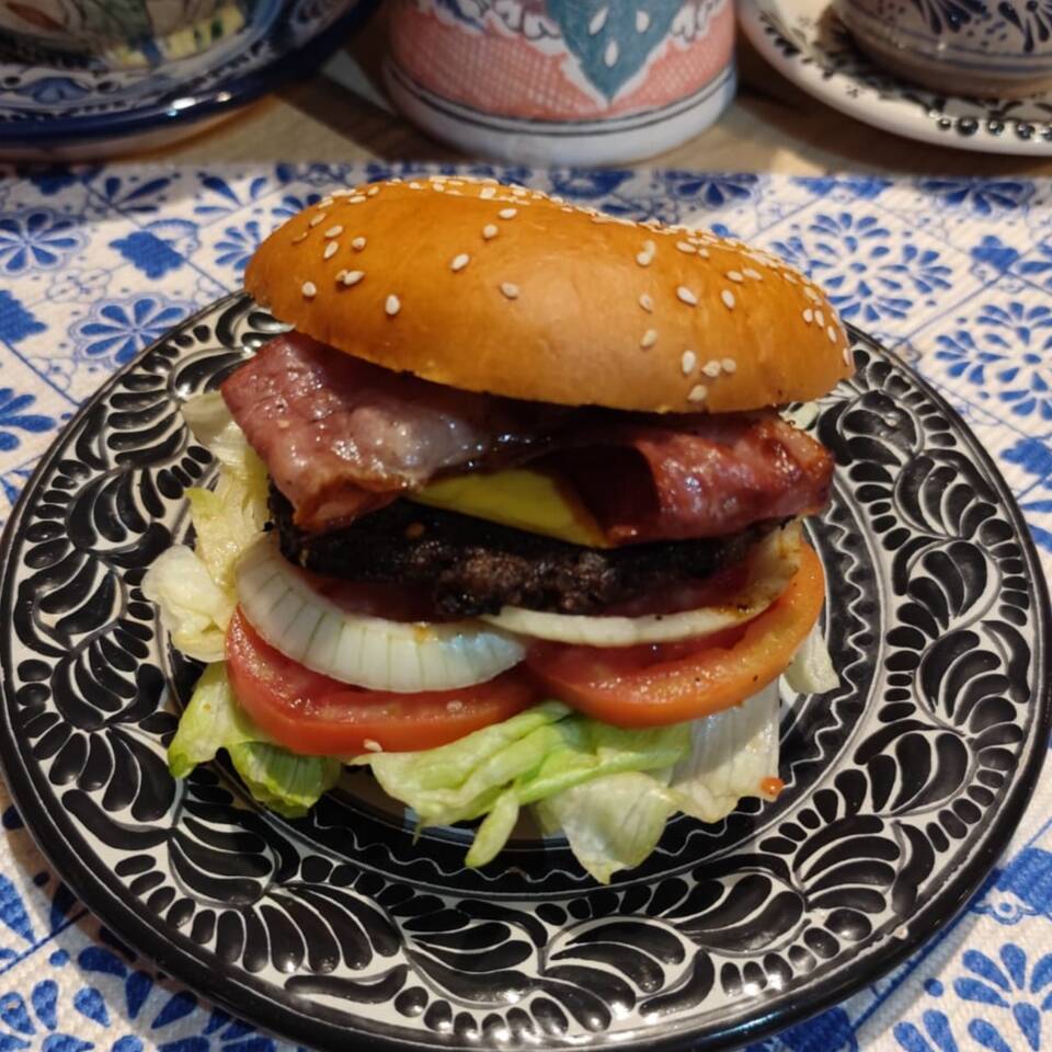 Hamburguesa con Tocino