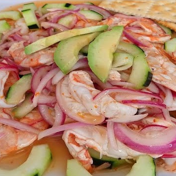 Aguachile Chiltepín Camarón*1 + Coca Cola Original