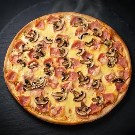 Pizza Jamón y Hongos