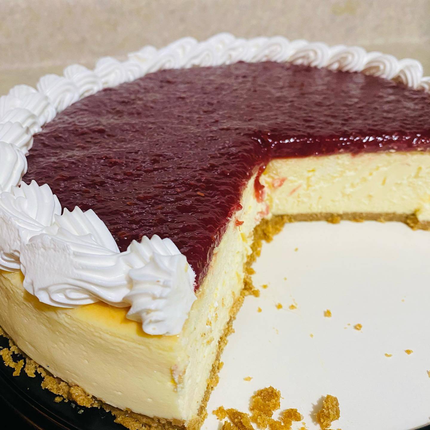 Pay de Queso con Frambuesa (Rebanada)