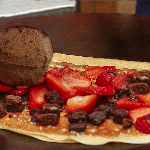 Crepe DLC/LCH Fresas Helado Chocolate
