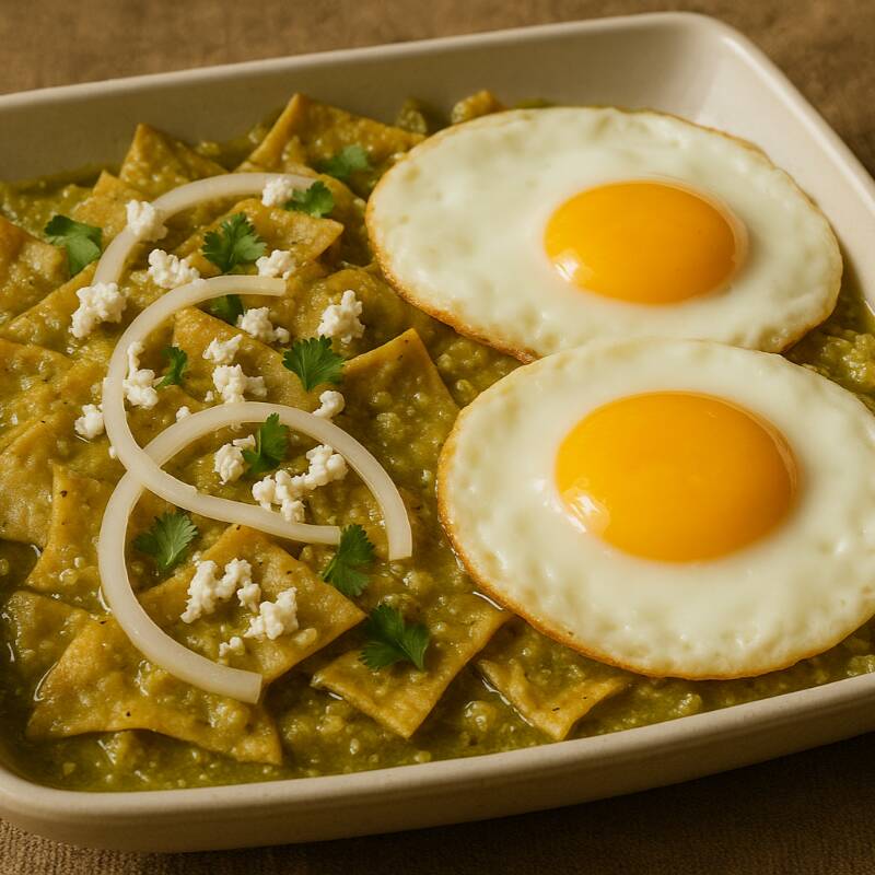 Chilaquiles Verdes con Huevo