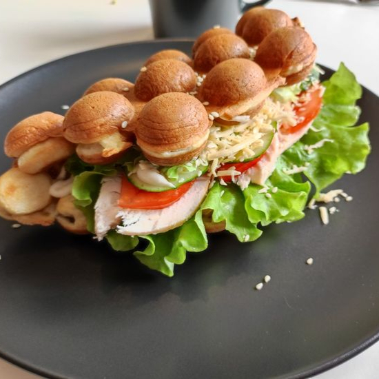 Bubble Waffle Sándwich