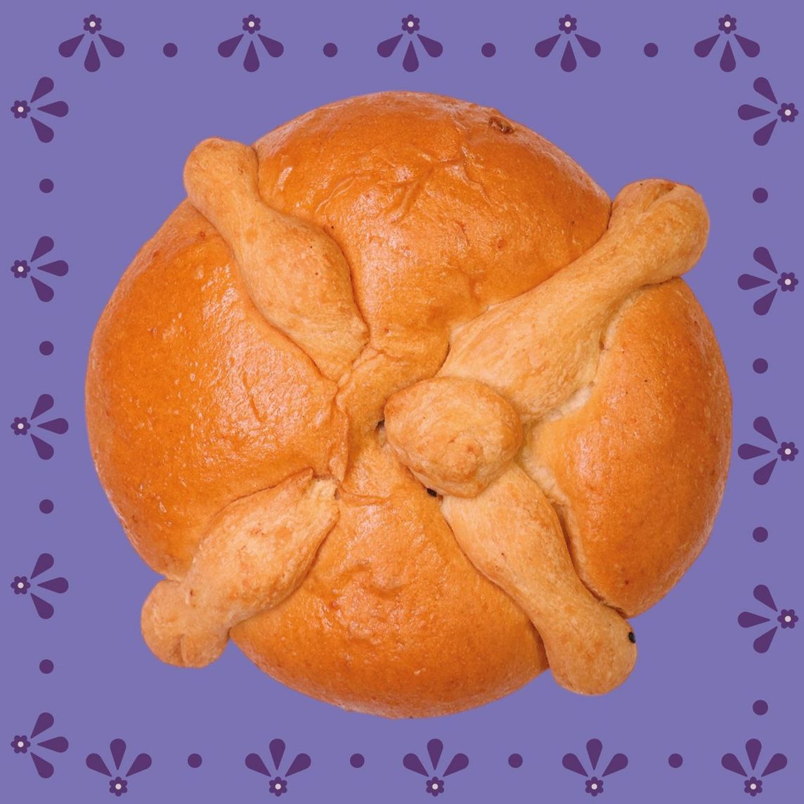 Pan de Muerto Relleno de Cacao
