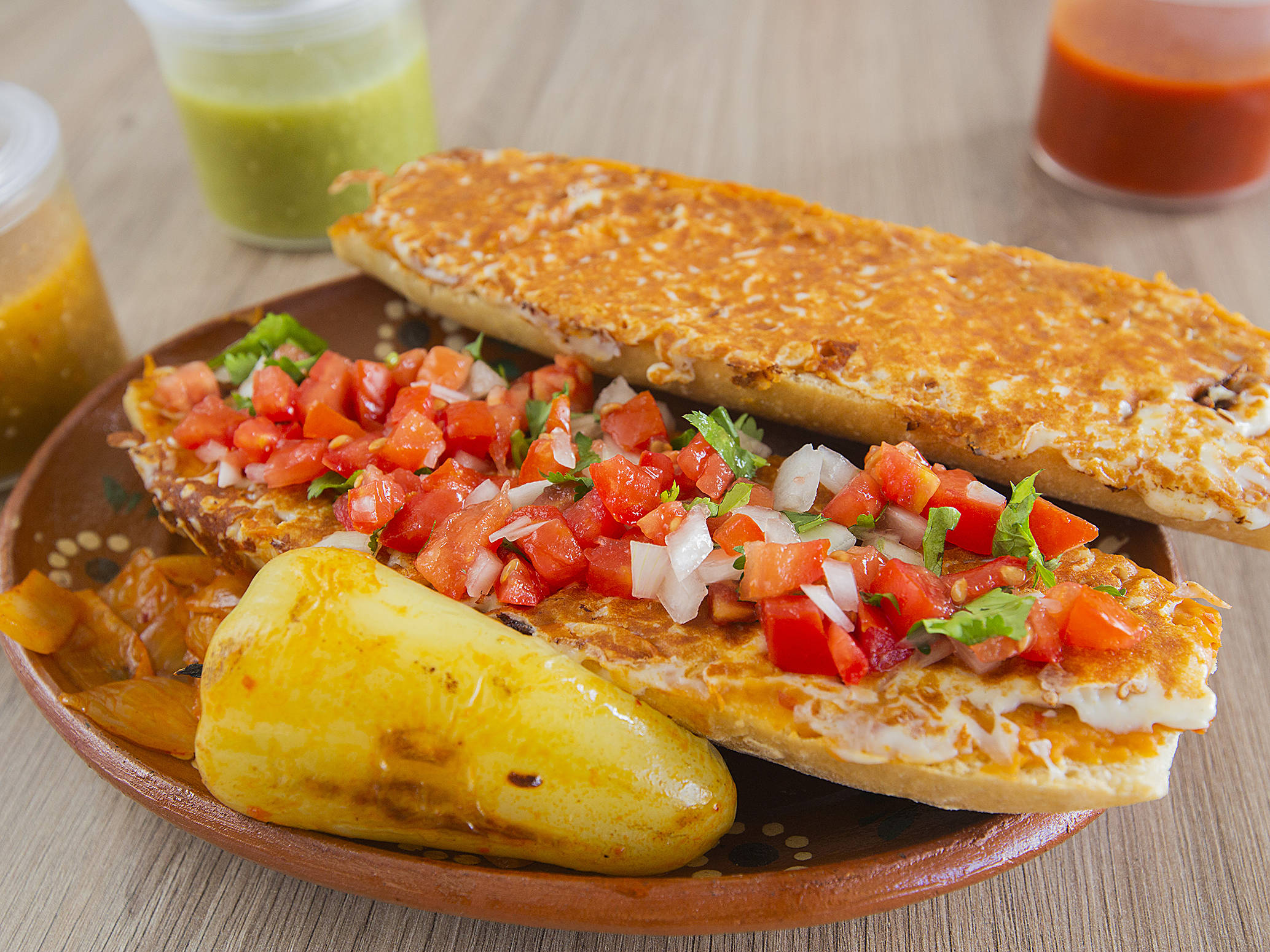 Medio mollete ranchero