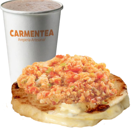 Combo Súper Quesuda, Huevo y Bebida