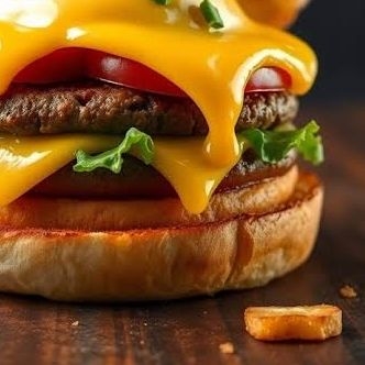 Burger queso cheddar