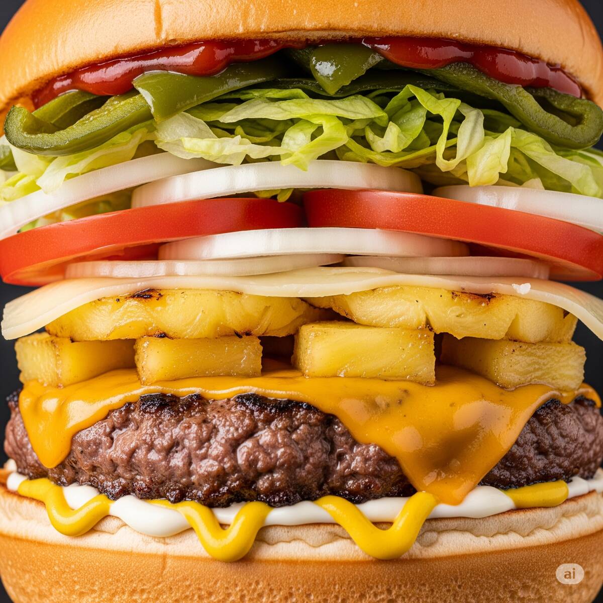 Hamburguesa Hawaiana Sencilla