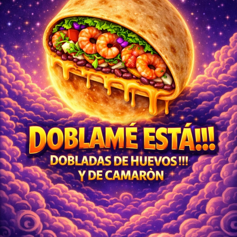 Doblada de Arrachera + Bebida