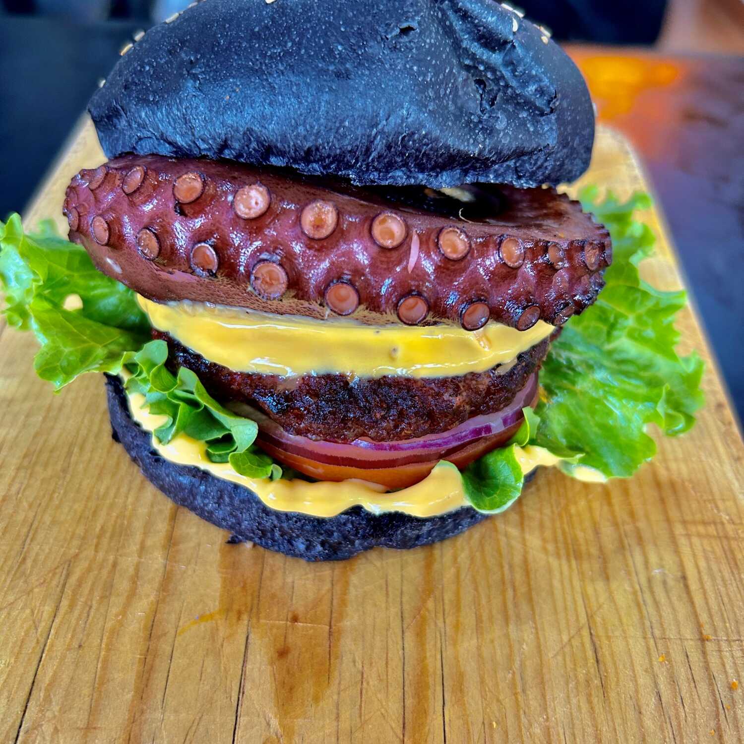 hamburguesa de pulpo
