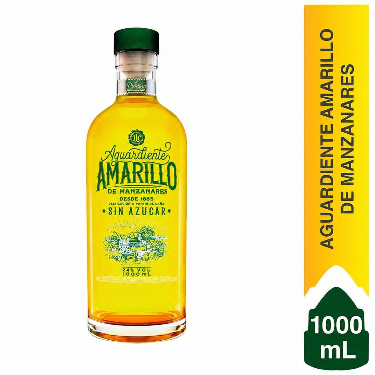 Litro Aguardiente Amarillo De Manzanares 1000mL