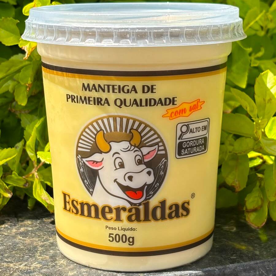 Manteiga de Primeira Qualidade Sem Sal
Esmeraldas 500gr
