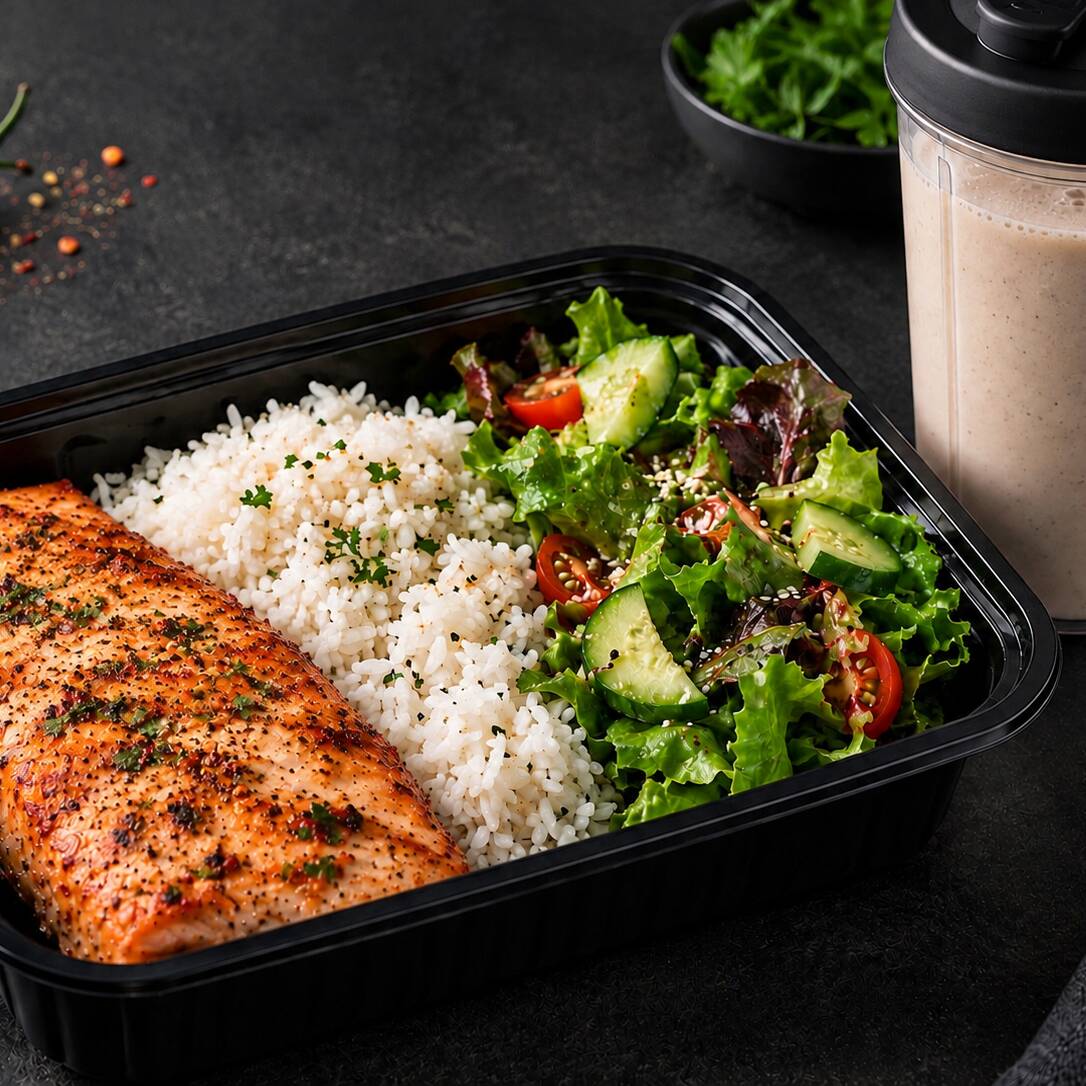 Combos Salmon Spicy con Smoothie de Prote