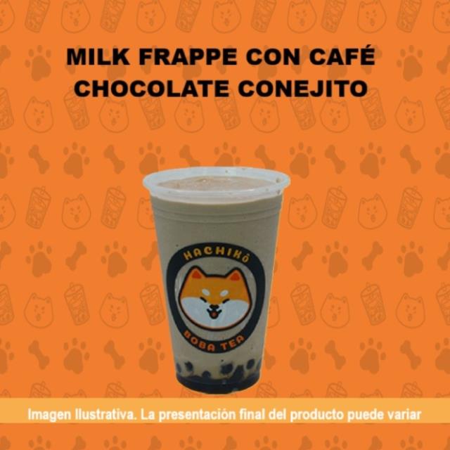 MILK FRAPPE CON CAFÉ CHOCOLATE CONEJITO