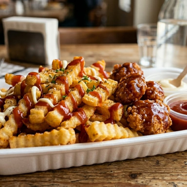 Papas Fritas Con Boneless