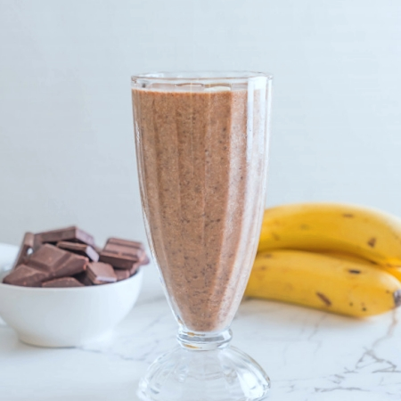 Licuado de Plátano con Chocolate.