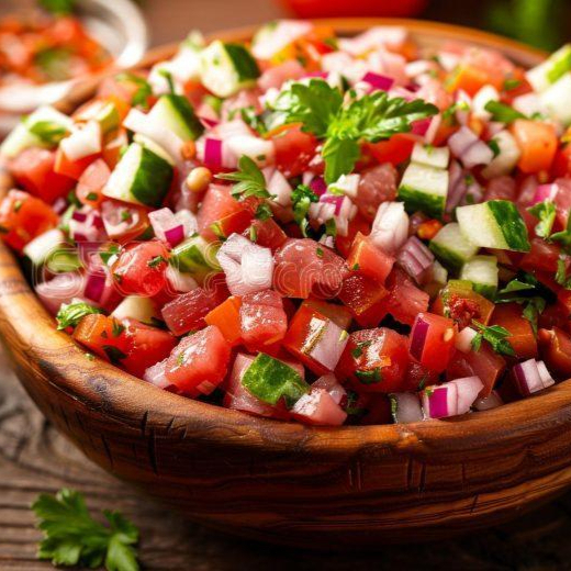 Tomate, cebola e Pimentão