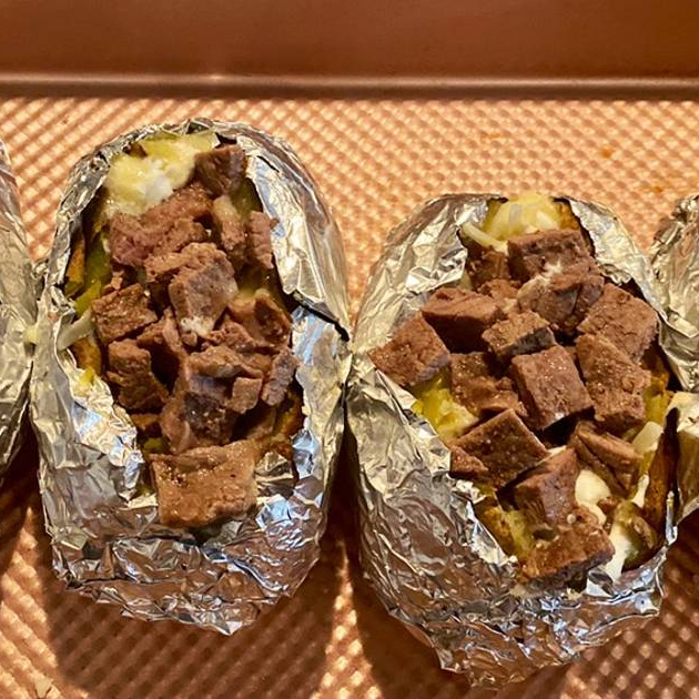 Papa rellena bistec