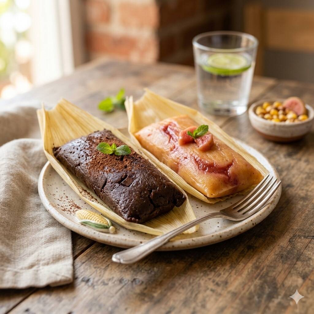 Tamal Chocolate Hoja Maiz
