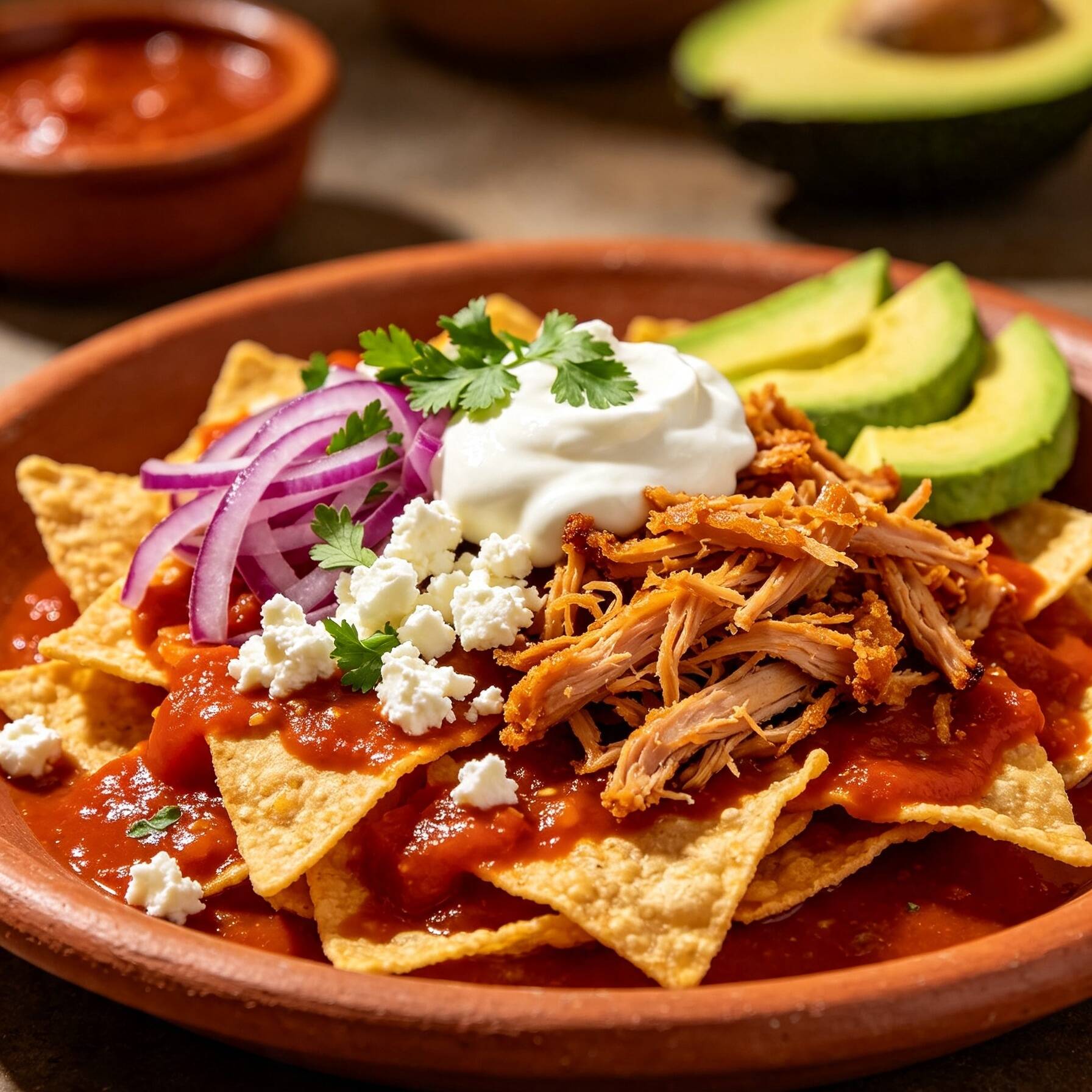 Chilaquiles con Milanesa de Pollo