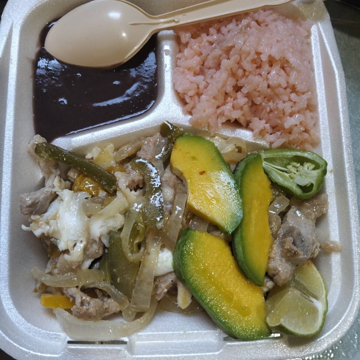 Fajitas de pollo o puerco