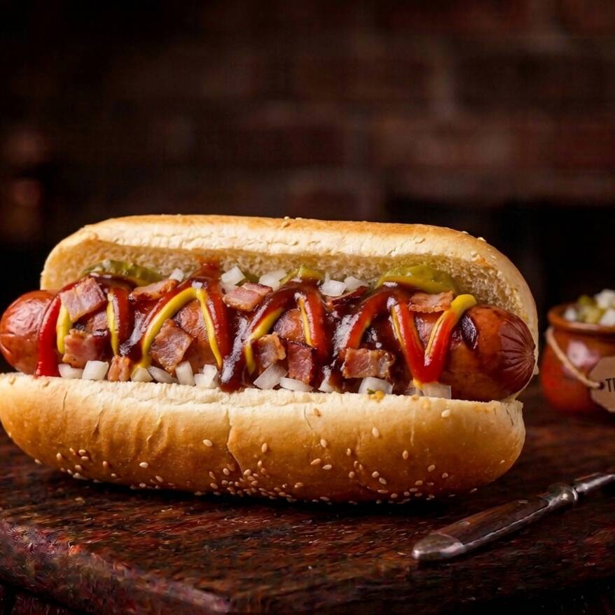 HOT DOG TOCINO BBQ