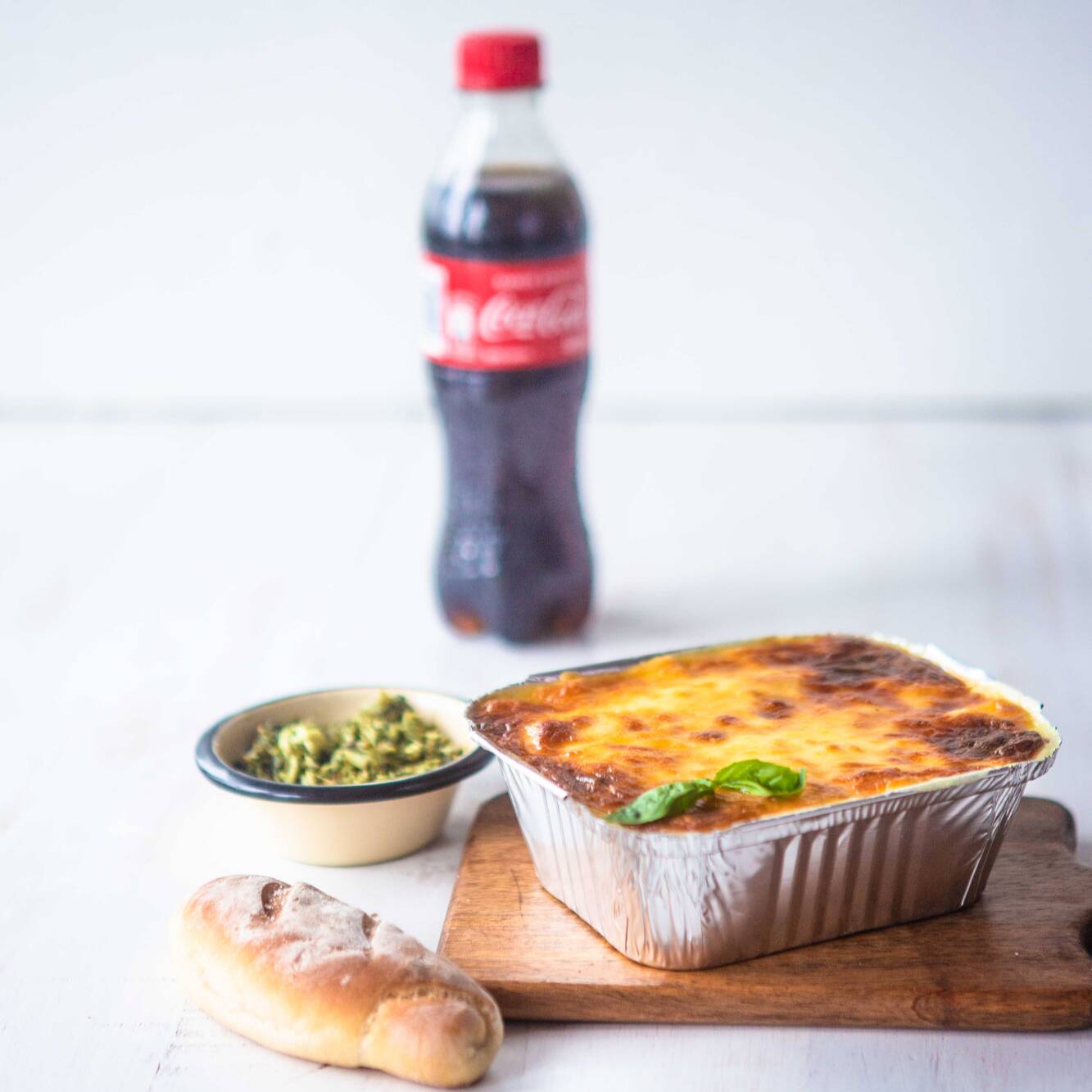 Lasagna Mediana y Bebida